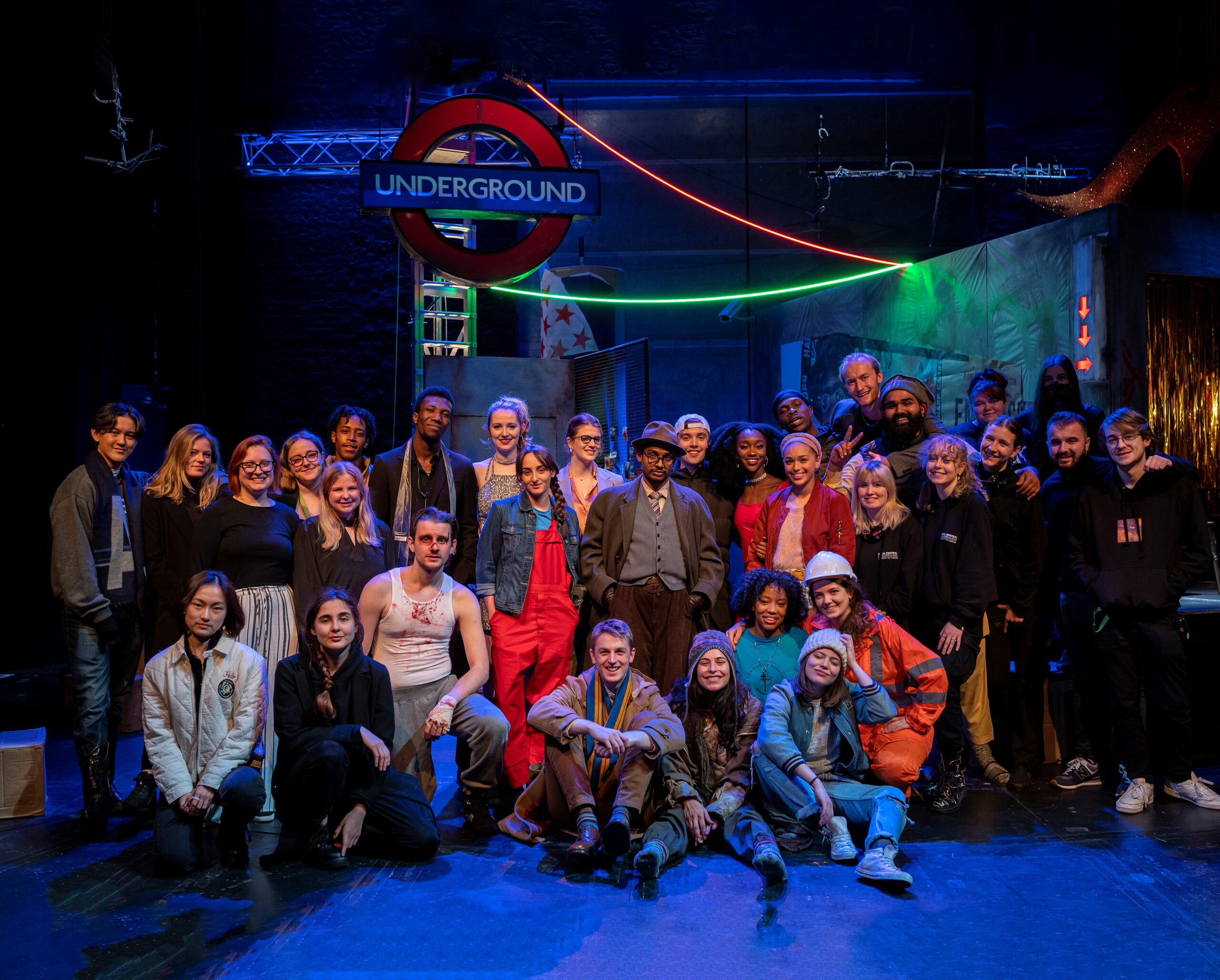 The Royal Central School of Speech and Drama.
THE FRONTLINE
By Ché Walker
Director: Debbie Seymour
Musical Director: Joseph Roberts
Lighting Designer: Neill Brinkworth
Set &amp; Costume Designer: Jacqueline Gunn
Choreographer: Gerrard Martin
Performed by BA (Hons) Acting
Designed &amp; produced by BA(Hons) Theatre Practice students
Cast: Zacchaeus Kayode, Rebecca Kleineidam, Venus Labozetta, Dylan Malyn, Gabriella Manning, Joanne Marie Mason, Jamie Musora, Jonathon Nielsen-Keen, Molly Owen, Katarzyna Pachelska, Roby Singh, Xavier Starr, Divesh Subaskaran, Isaac Taylor-Jones, Ola Teniola, Paxina Tuvuka, Gracie Wall, Immanuel Yeboah